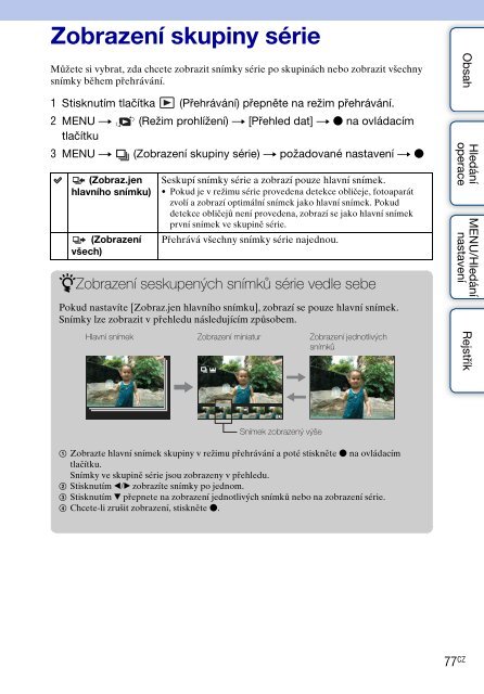 Sony DSC-HX5V - DSC-HX5V Istruzioni per l'uso Ceco