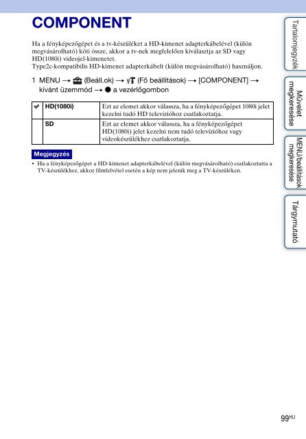 Sony DSC-HX5V - DSC-HX5V Istruzioni per l'uso Ungherese