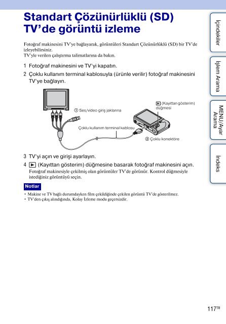 Sony DSC-HX5V - DSC-HX5V Istruzioni per l'uso Turco