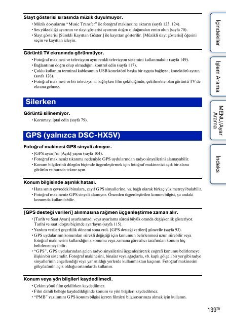 Sony DSC-HX5V - DSC-HX5V Istruzioni per l'uso Turco