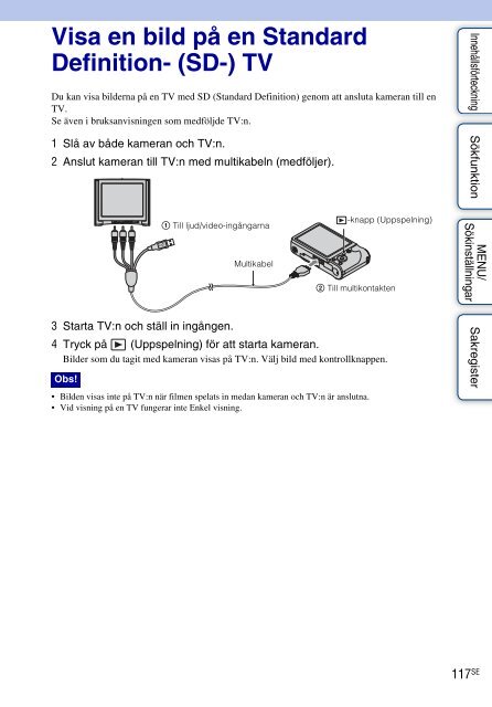 Sony DSC-HX5V - DSC-HX5V Istruzioni per l'uso Svedese