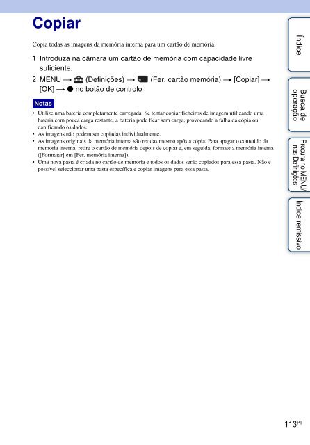 Sony DSC-HX5V - DSC-HX5V Istruzioni per l'uso Portoghese