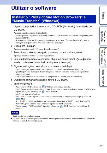 Sony DSC-HX5V - DSC-HX5V Istruzioni per l'uso Portoghese