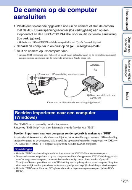 Sony DSC-HX5V - DSC-HX5V Istruzioni per l'uso Olandese