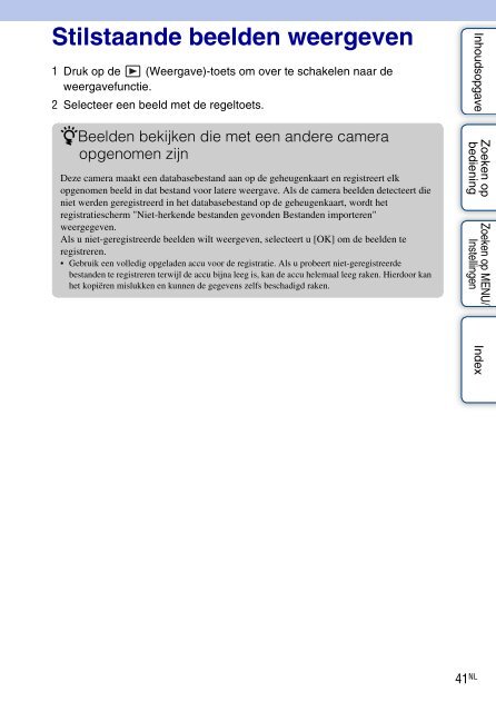 Sony DSC-HX5V - DSC-HX5V Istruzioni per l'uso Olandese