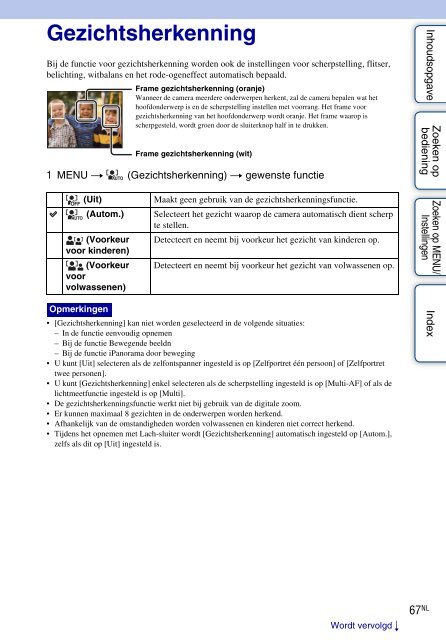 Sony DSC-HX5V - DSC-HX5V Istruzioni per l'uso Olandese
