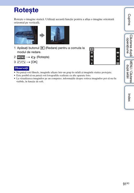 Sony DSC-TX7 - DSC-TX7 Istruzioni per l'uso Rumeno