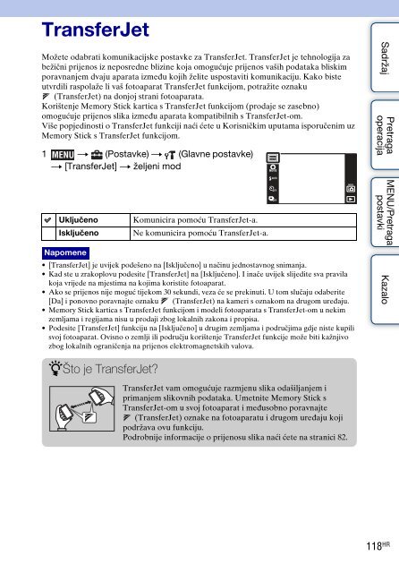 Sony DSC-TX7 - DSC-TX7 Istruzioni per l'uso Croato