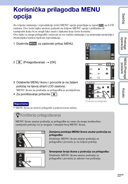 Sony DSC-TX7 - DSC-TX7 Istruzioni per l'uso Croato