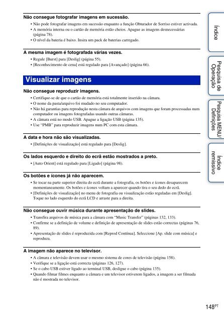 Sony DSC-TX7 - DSC-TX7 Istruzioni per l'uso Portoghese