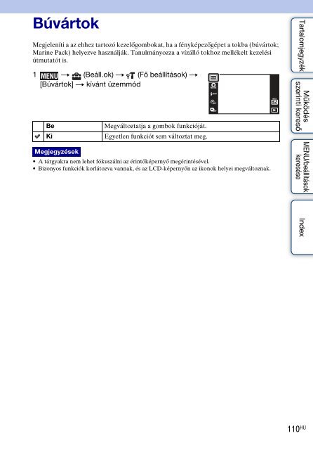 Sony DSC-TX7 - DSC-TX7 Istruzioni per l'uso Ungherese