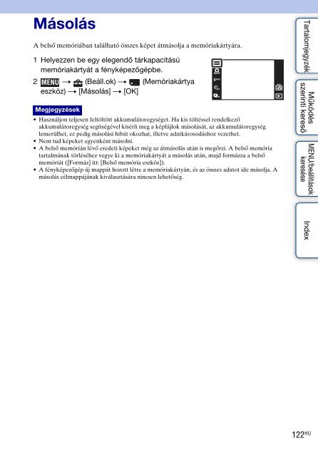 Sony DSC-TX7 - DSC-TX7 Istruzioni per l'uso Ungherese