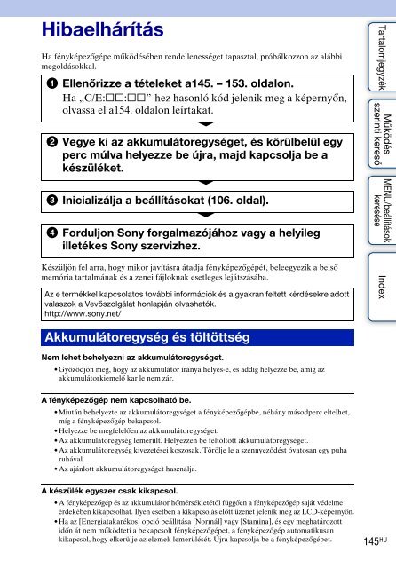 Sony DSC-TX7 - DSC-TX7 Istruzioni per l'uso Ungherese