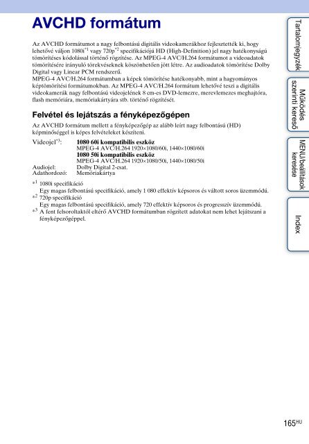 Sony DSC-TX7 - DSC-TX7 Istruzioni per l'uso Ungherese