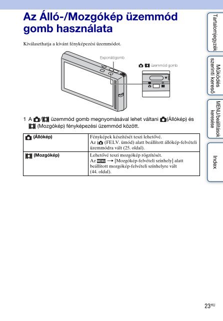 Sony DSC-TX7 - DSC-TX7 Istruzioni per l'uso Ungherese