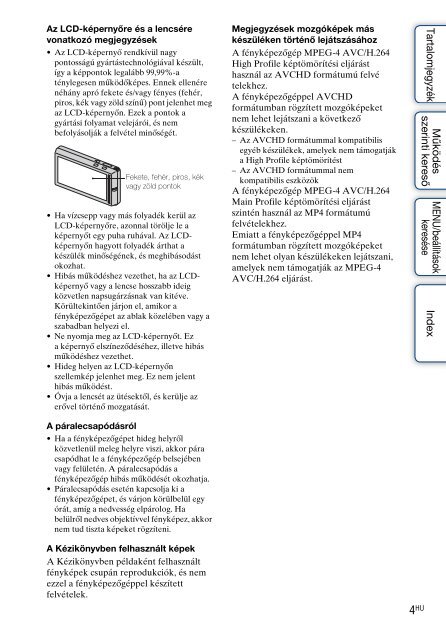 Sony DSC-TX7 - DSC-TX7 Istruzioni per l'uso Ungherese