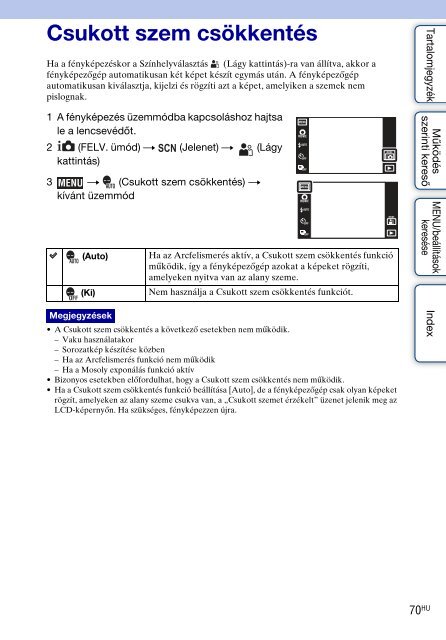 Sony DSC-TX7 - DSC-TX7 Istruzioni per l'uso Ungherese