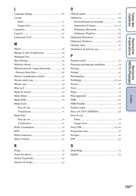 Sony DSC-TX7 - DSC-TX7 Istruzioni per l'uso Francese