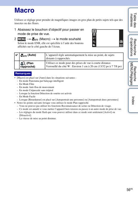 Sony DSC-TX7 - DSC-TX7 Istruzioni per l'uso Francese