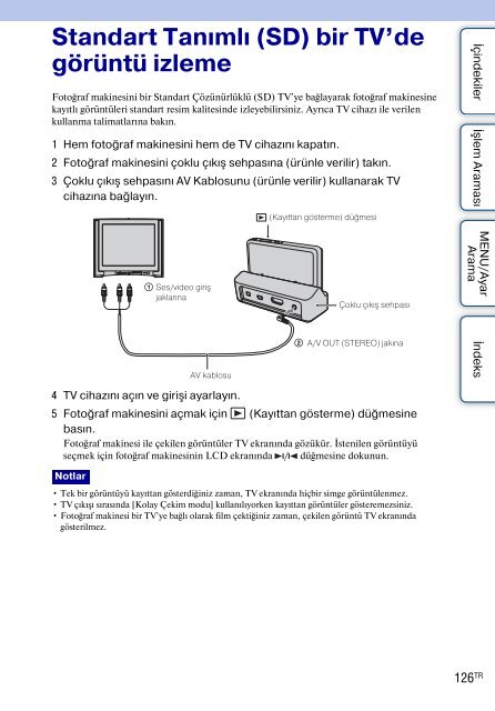 Sony DSC-TX7 - DSC-TX7 Istruzioni per l'uso Turco