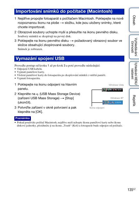 Sony DSC-TX7 - DSC-TX7 Istruzioni per l'uso Ceco