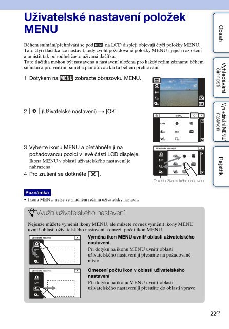 Sony DSC-TX7 - DSC-TX7 Istruzioni per l'uso Ceco