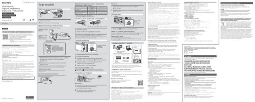 Sony DSC-W800 - DSC-W800 Istruzioni per l'uso Lituano