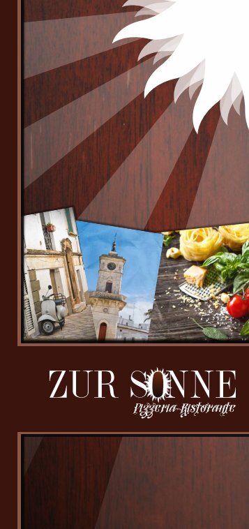 Speisekarte Pizzeria-Ristorante Zur Sonne