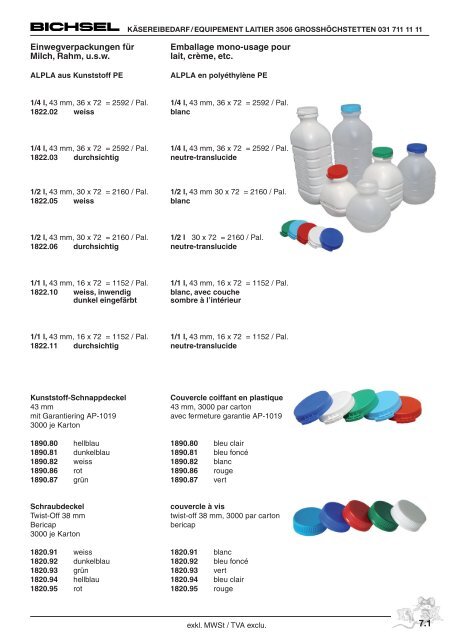 Télécharger PDF - Bichsel Käsereibedarf