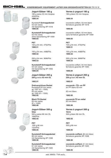 Télécharger PDF - Bichsel Käsereibedarf