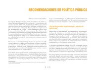 RECOMENDACIONES DE POLÍTICA PÚBLICA