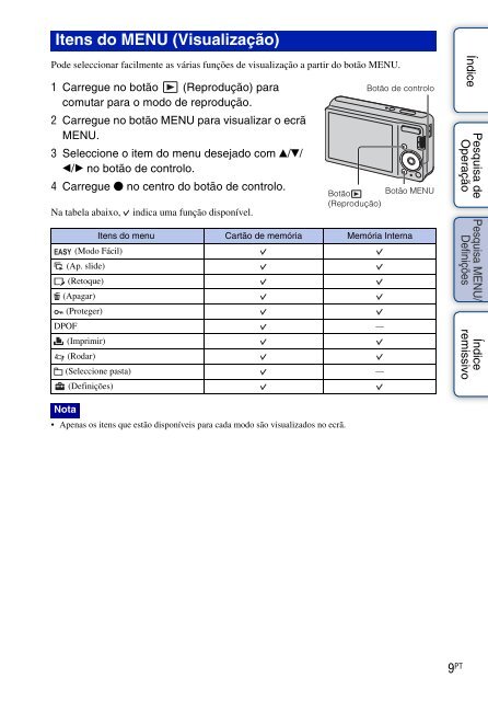 Sony DSC-S1900 - DSC-S1900 Istruzioni per l'uso Portoghese