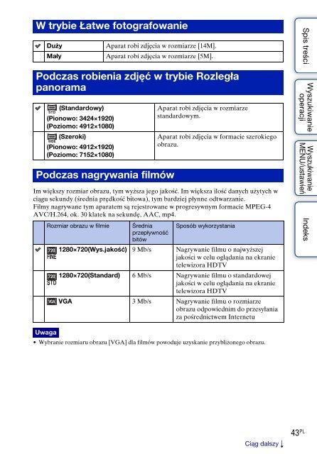 Sony DSC-W370 - DSC-W370 Istruzioni per l'uso Polacco