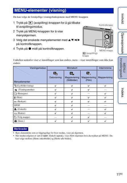 Sony DSC-W370 - DSC-W370 Istruzioni per l'uso Norvegese