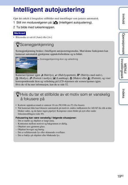 Sony DSC-W370 - DSC-W370 Istruzioni per l'uso Norvegese