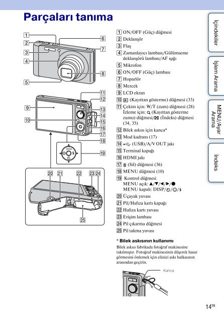 Sony DSC-W370 - DSC-W370 Istruzioni per l'uso Turco
