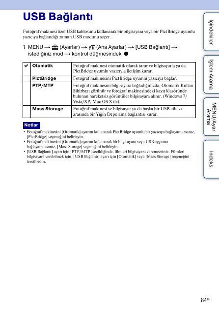 Sony DSC-W370 - DSC-W370 Istruzioni per l'uso Turco