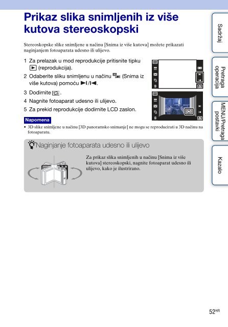 Sony DSC-TX9 - DSC-TX9 Istruzioni per l'uso Croato