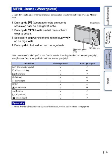 Sony DSC-W320 - DSC-W320 Istruzioni per l'uso Olandese