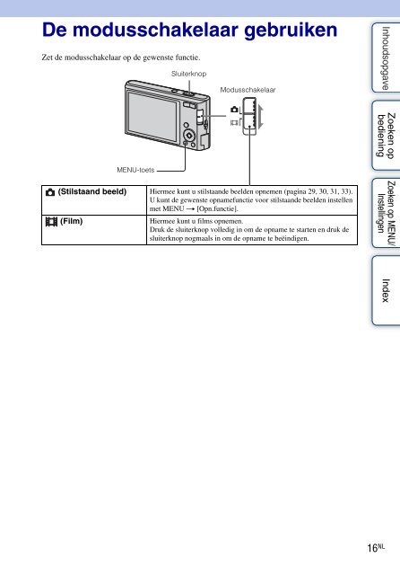 Sony DSC-W320 - DSC-W320 Istruzioni per l'uso Olandese