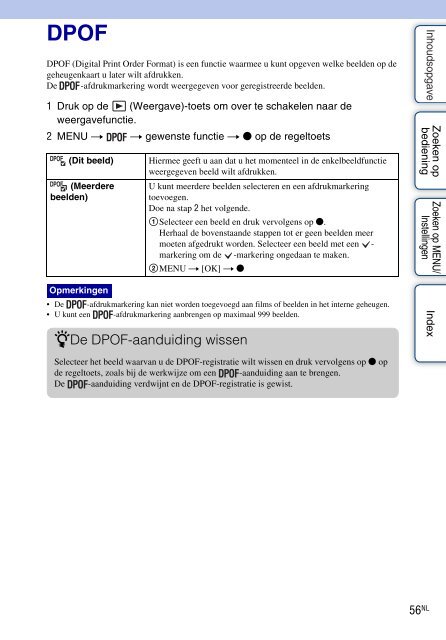 Sony DSC-W320 - DSC-W320 Istruzioni per l'uso Olandese