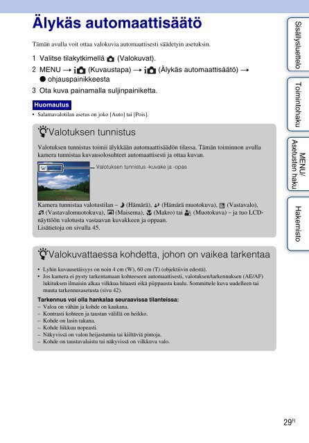 Sony DSC-W320 - DSC-W320 Istruzioni per l'uso Finlandese