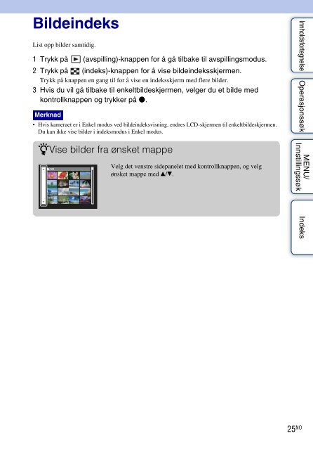 Sony DSC-W320 - DSC-W320 Istruzioni per l'uso Norvegese