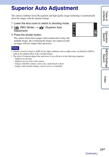 Sony DSC-TX9 - DSC-TX9 Istruzioni per l'uso Inglese