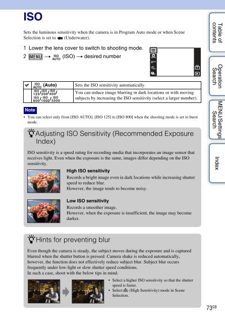 Sony DSC-TX9 - DSC-TX9 Istruzioni per l'uso Inglese