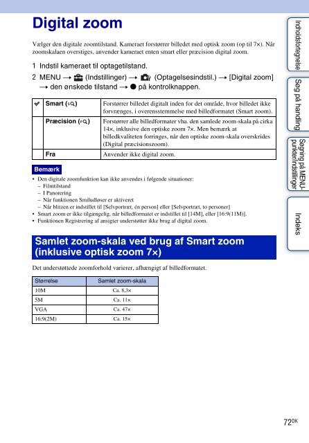 Sony DSC-W370 - DSC-W370 Istruzioni per l'uso Danese