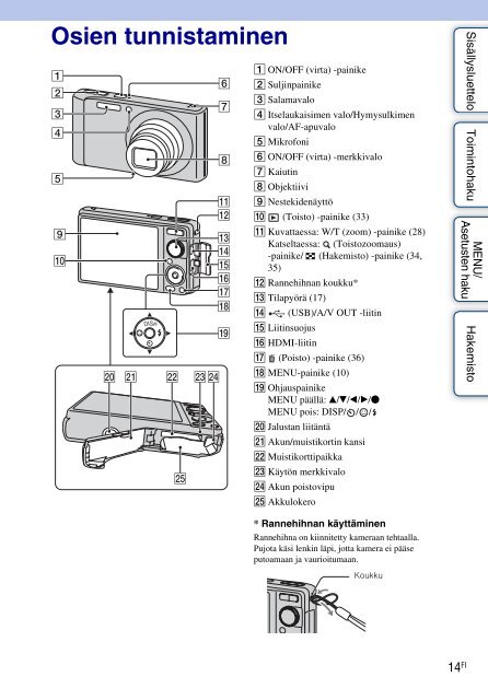 Sony DSC-W370 - DSC-W370 Istruzioni per l'uso Finlandese