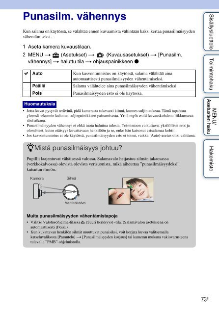 Sony DSC-W370 - DSC-W370 Istruzioni per l'uso Finlandese