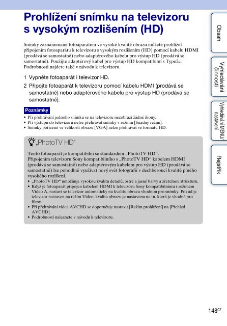 Sony DSC-TX9 - DSC-TX9 Istruzioni per l'uso Ceco