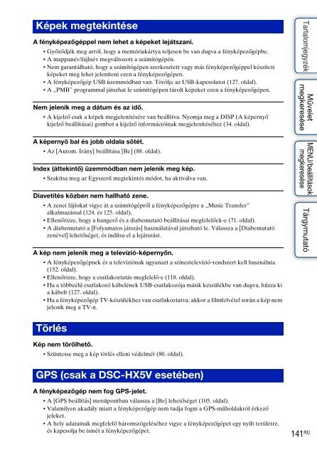 Sony DSC-HX5 - DSC-HX5 Istruzioni per l'uso Ungherese